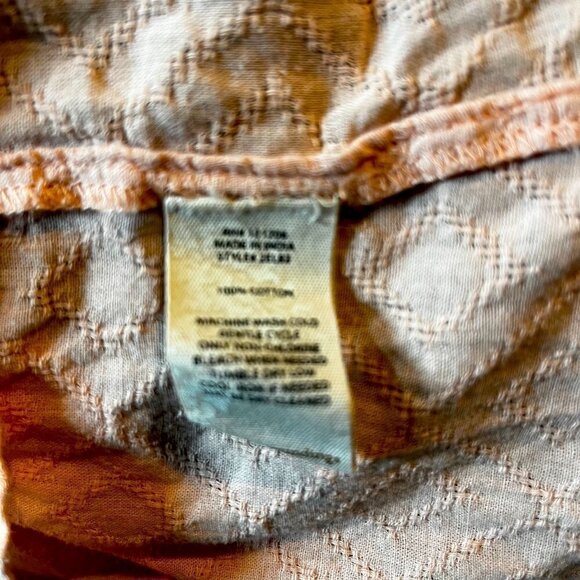 SOFT SURROUNDINGS Lahela Crochet Lace Trimmed Blouse Top - Peach Bisque - EUC -M - Picture 10 of 10